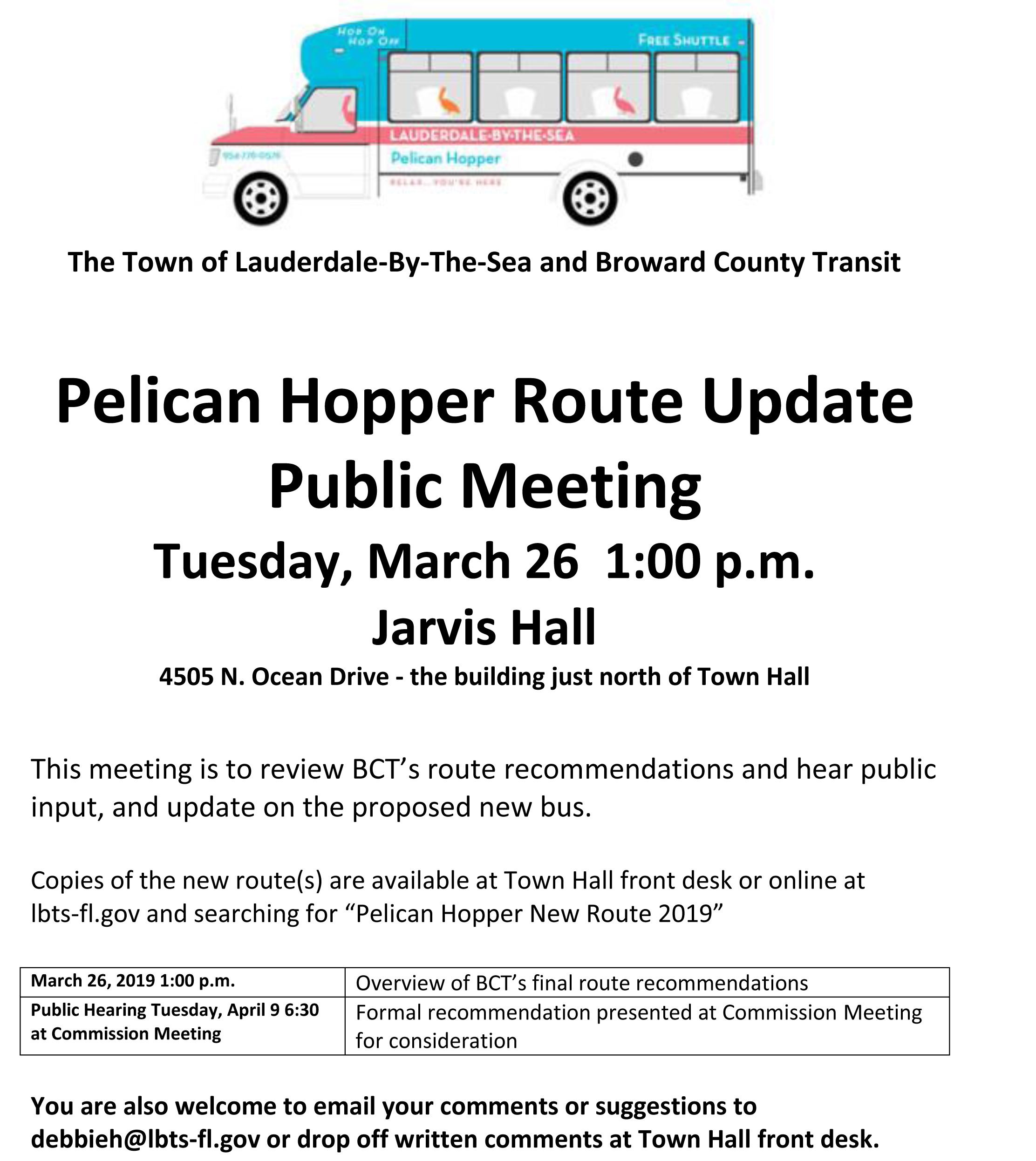 Pelican Hopper Meeting Flyer