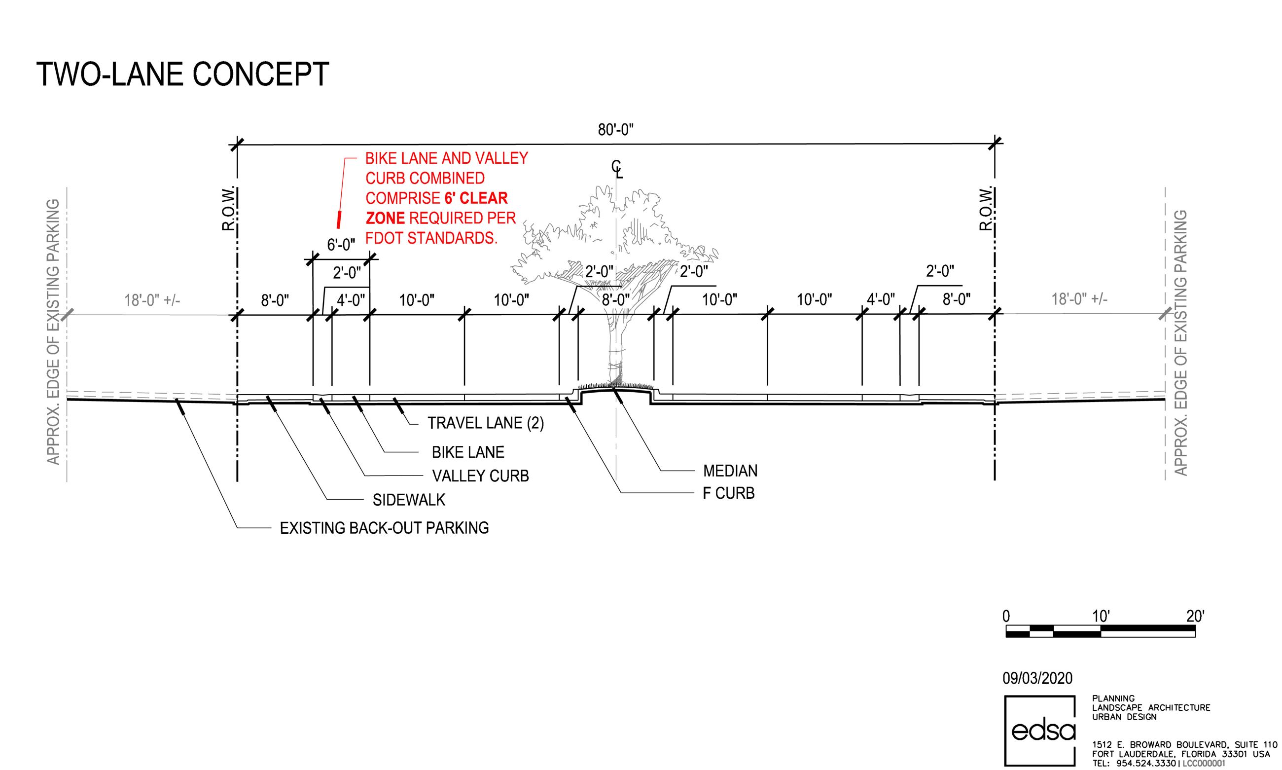 El Mar Drive Revised Section-Two Lane